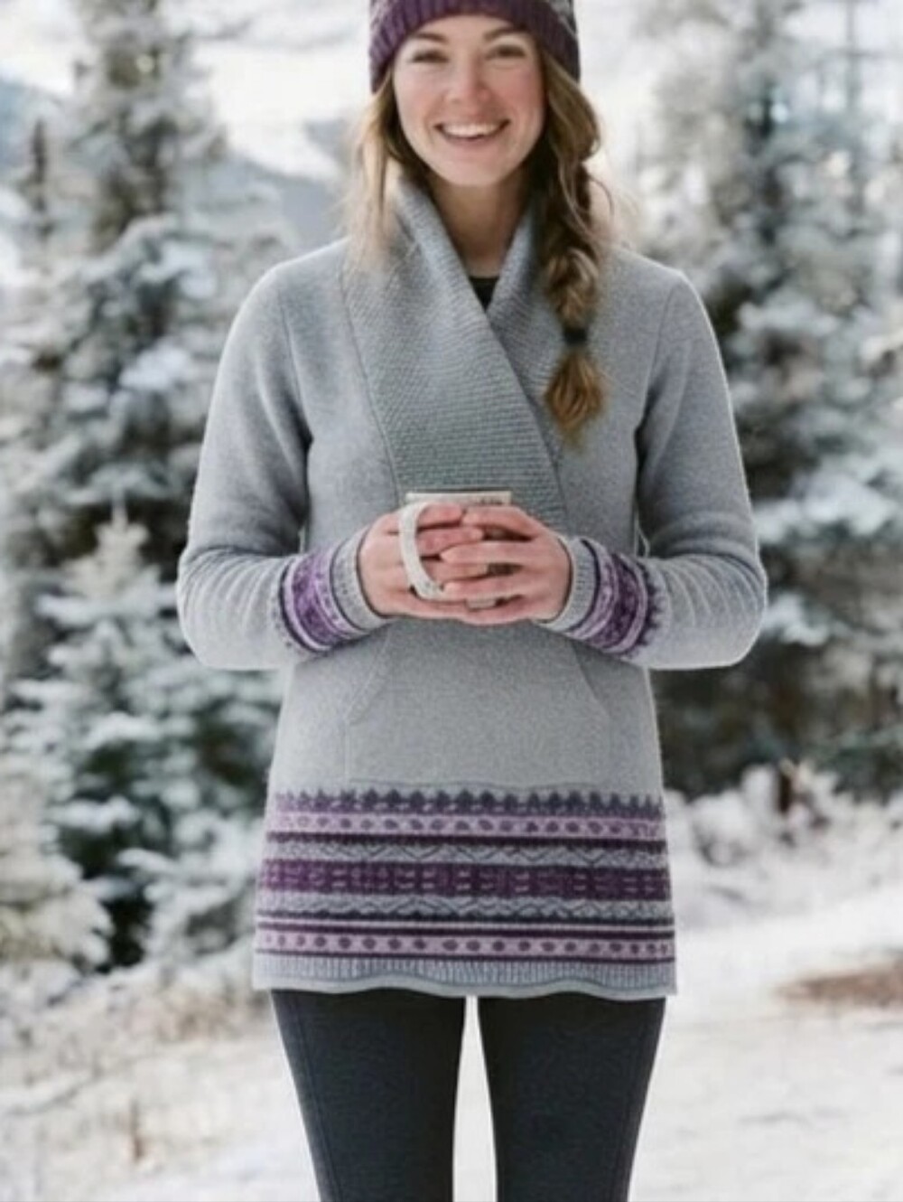 Athleta Sequoia Fair Isle Cabin Tinic Size Small